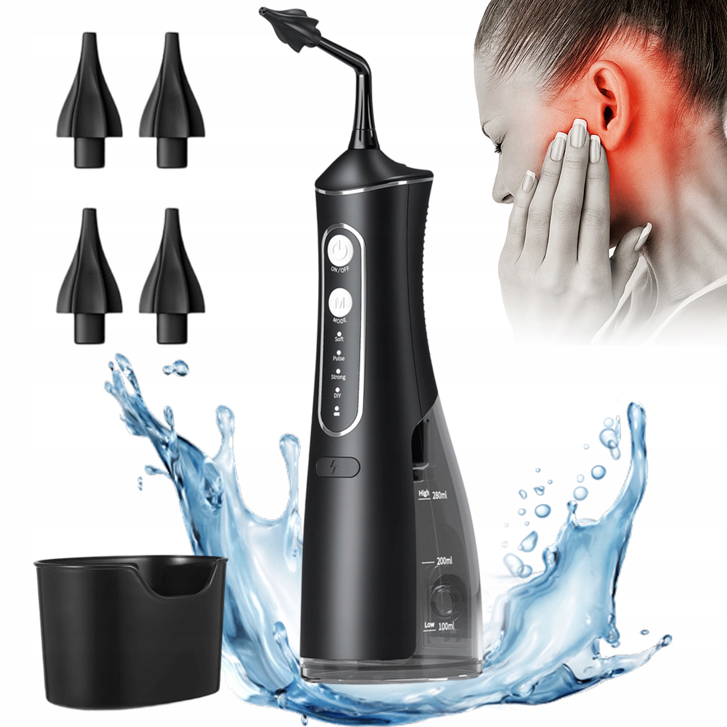 Bezprzewodowy Irygator Do Czyszczenia Uszu Urządzenie Do Płukania Woskowiny