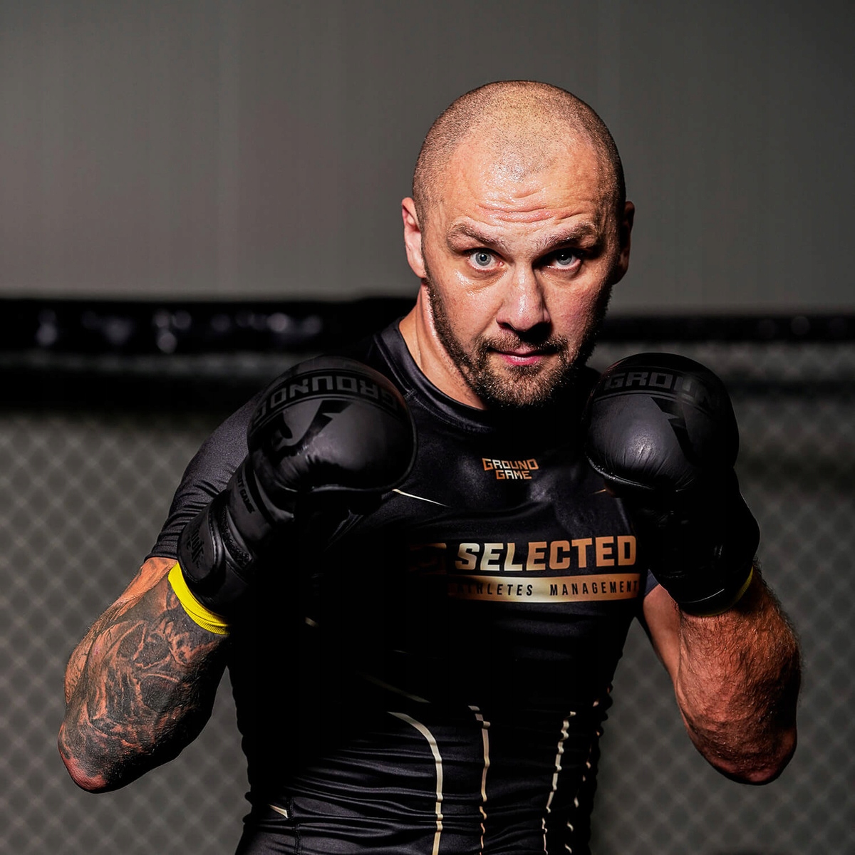 Sparingové rukavice Mma Stripe Black S/m Ground Game