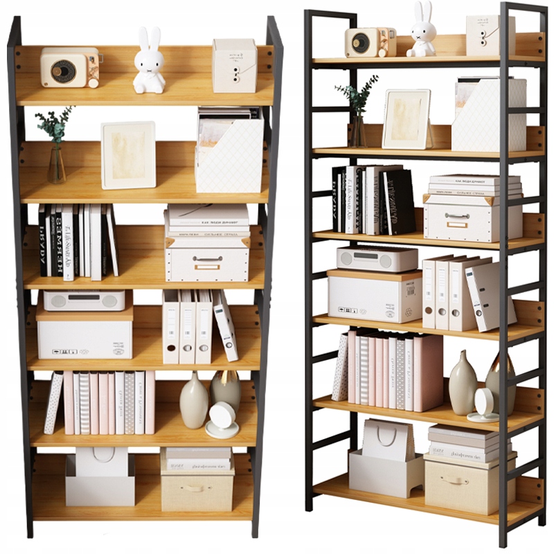 Regál Na Knihy Segregatory Vysoká Skrinka Loft Kovová Industriálna 174 CM