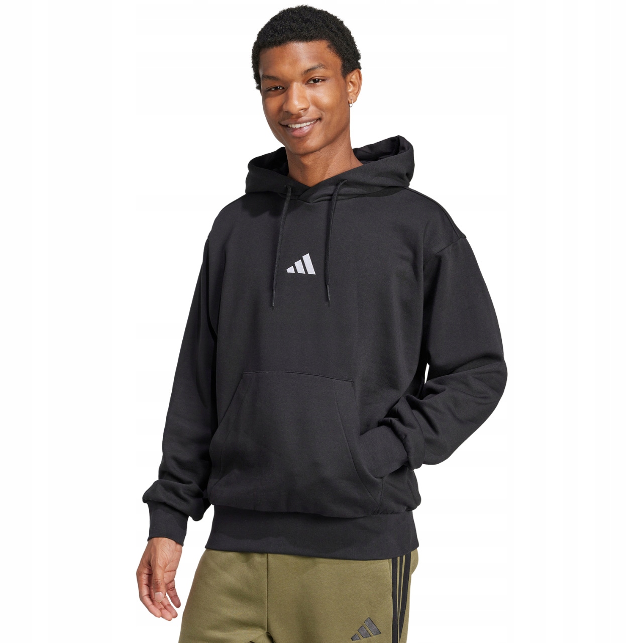 Pánská mikina adidas Essentials Feelcozy Fleece Hoodie černá M