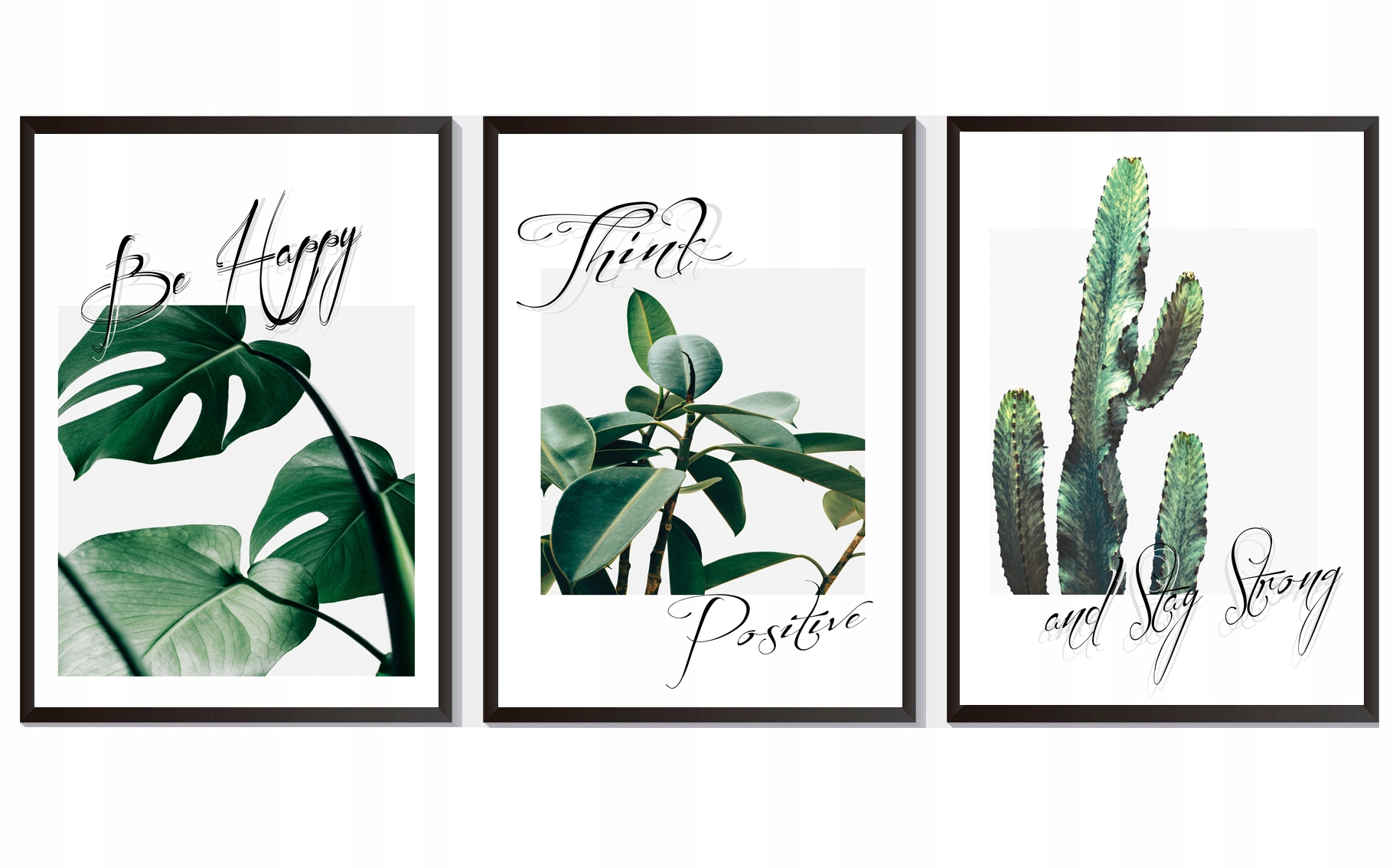 OBRAZY PLAKATY ZESTAW 3 SZTUKI A3 30,00 x 40,00 cm NOWOCZESNE PLANT