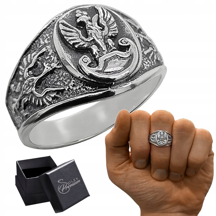 Vlastenecký signet stříbro ryzost 925 Pánský prsten Orel Vojenský vel. 22