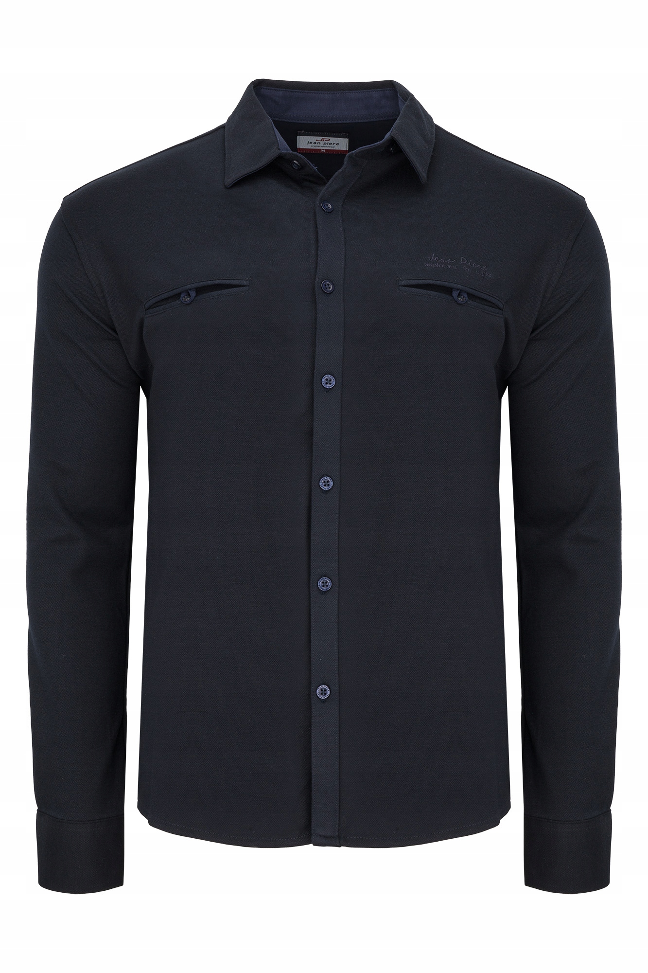 Pánská Košile S Dlouhým Rukávem, Pletená, Dlouhá Halenka, Rozepínací, Modrá Barva: XL