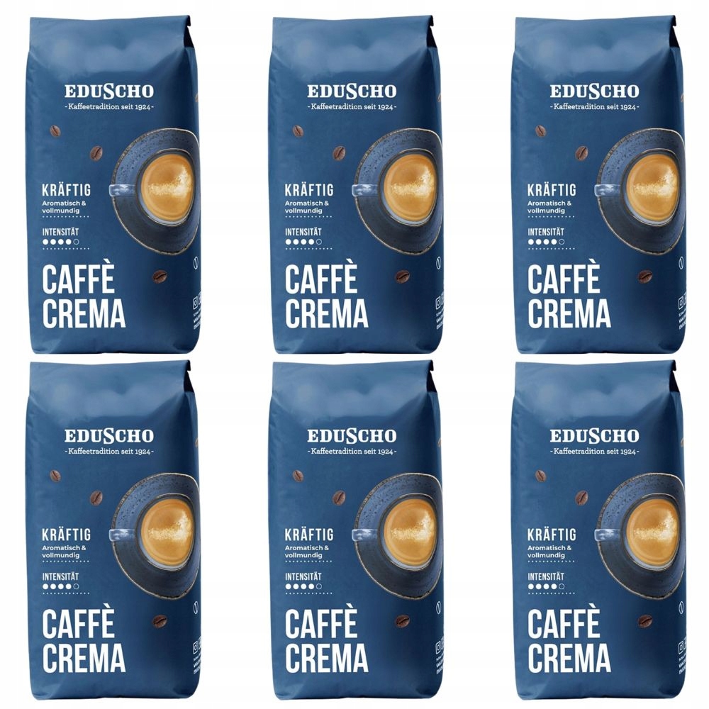 Levně Káva zrnková Tchibo Eduscho Caffe Crema Kraftig sada káv 6 kg
