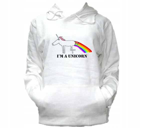 

M Bluza Kaptur Damska Unicorn I Want To Believe