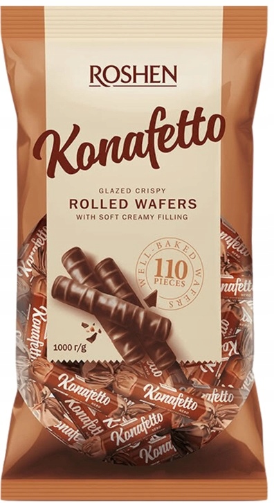 Cukierki Roshen Konafetto Bianco Rurki 5x1kg