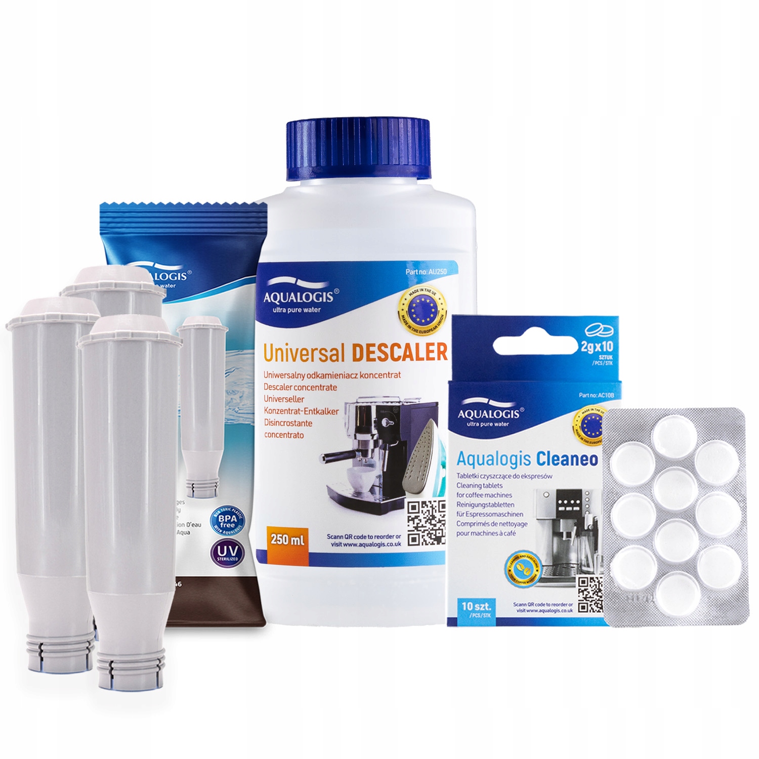 3x Filtr do kávovaru Krups AL-TES46 Odvápňovač 250 ml Tablety