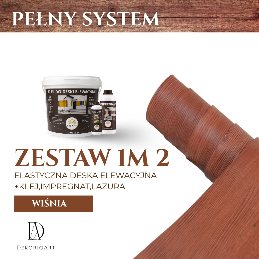 Set 1 m2 Pružná fasádní deska barva Višeň