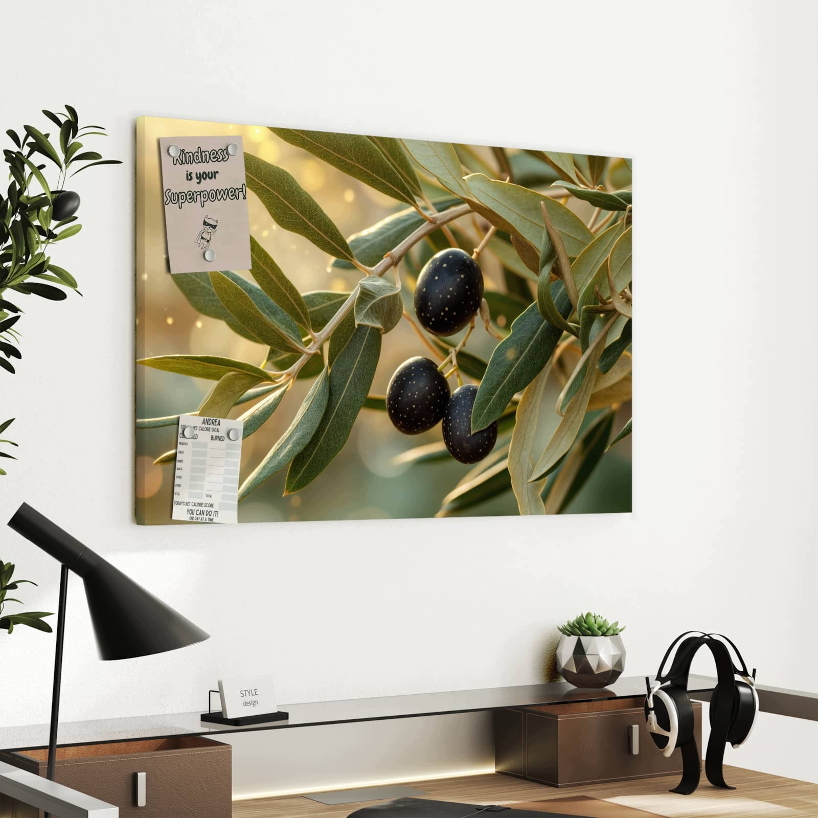 Magnetická tabule Větvička oliwna 60 × 40 cm