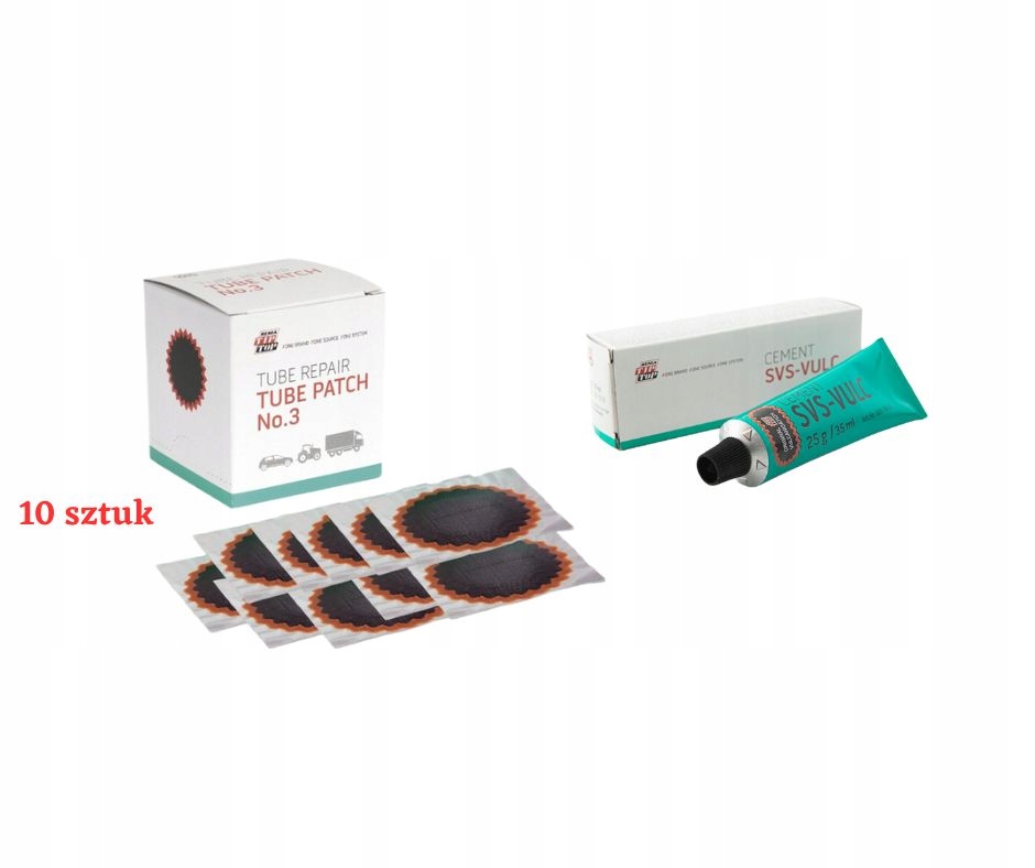 Zestaw łatek do dętek + klej 2 TT