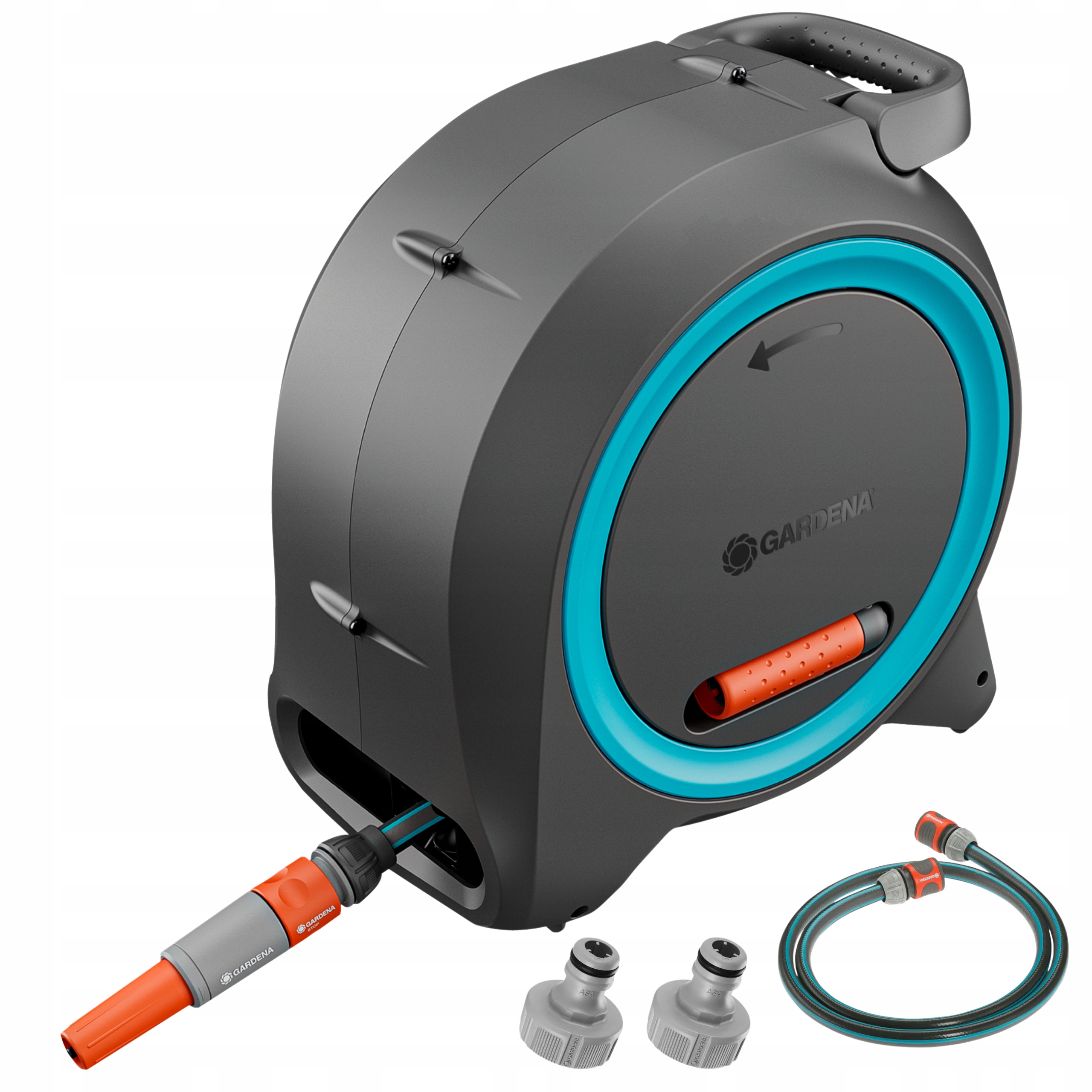 Gardena Dual M/L Wąż Ogrodowy 25m Stojak Zwijak Bęben Na Wąż 18695-28