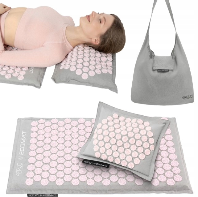 4FIZJO Eco Mata do akupresury z łuskami gryki i kokosem Poduszka Torba