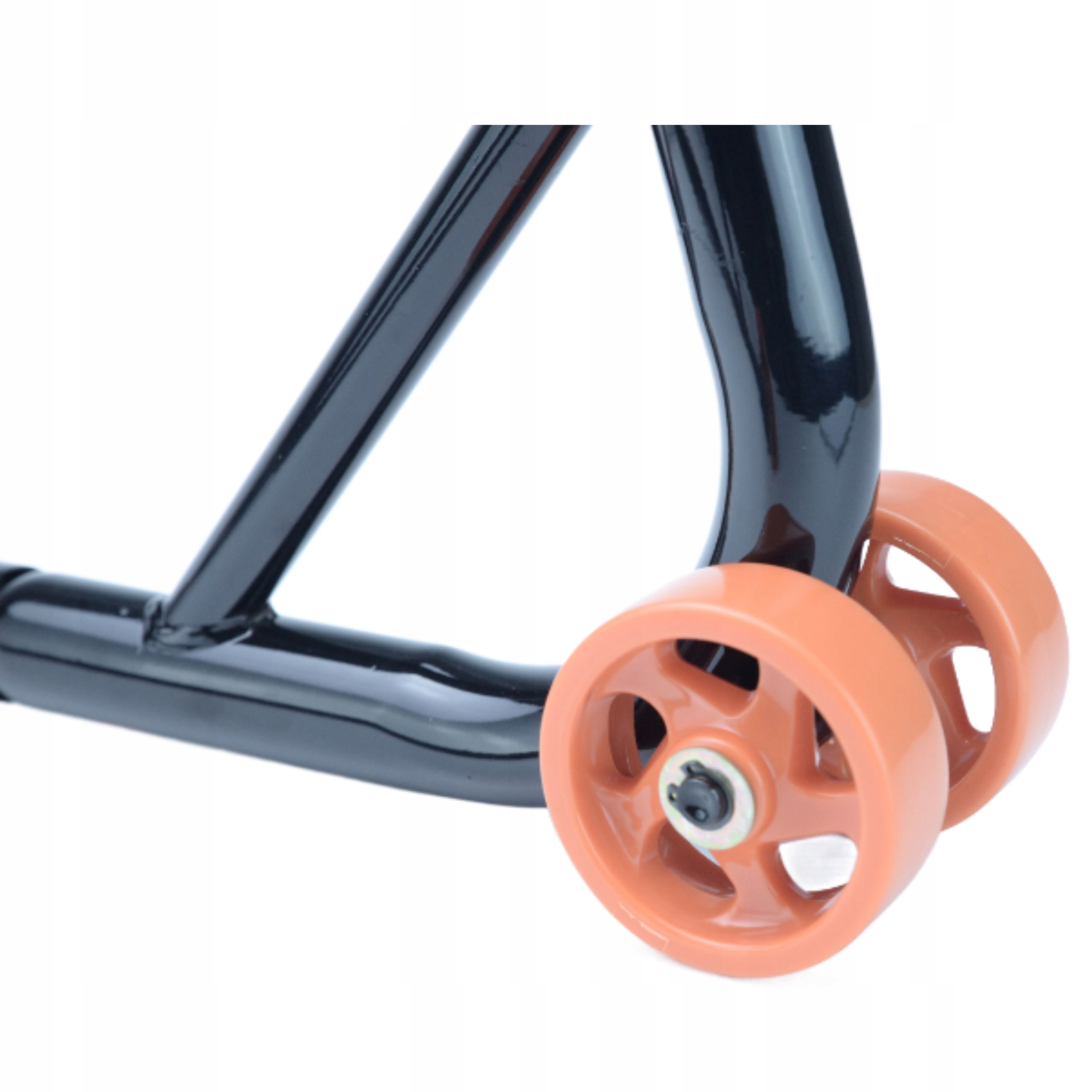 ZESTAW! Podnośnik STOJAK MOTOCYKLOWY Pod Tył ROLKI V + Na Przód WIDELEC Maksymalna wysokość podnoszenia 355 mm