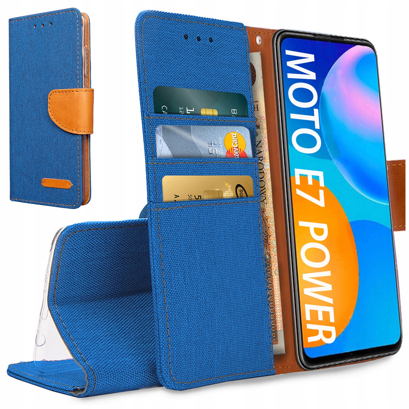 

Etui Portfel Canvas do Motorola Moto E7 Power