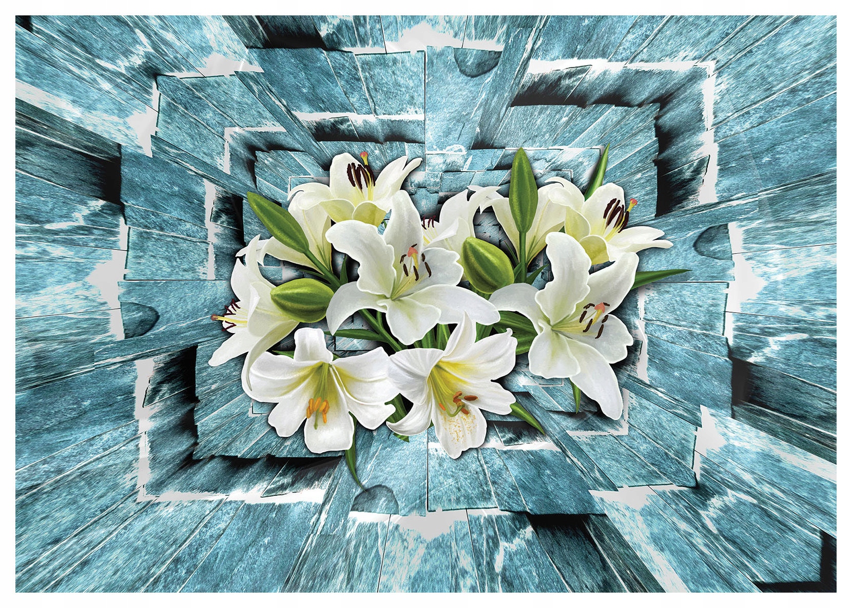 Fototapeta Lilie Biele Kvety Strom Elegancia do interiéru 312x219 lepidlo