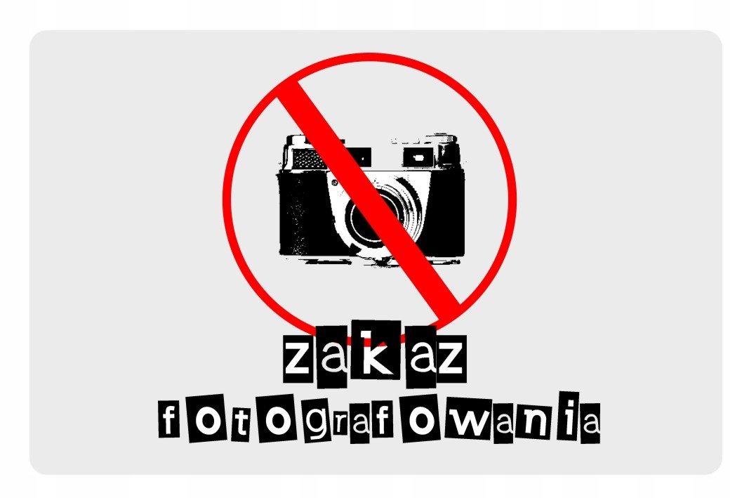 

Magnes na lodówkę zakaz fotografowania aparat
