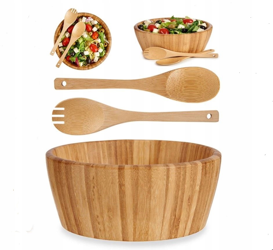 Sada Bambusová Miska 2 Lžíce Na Salát apod.