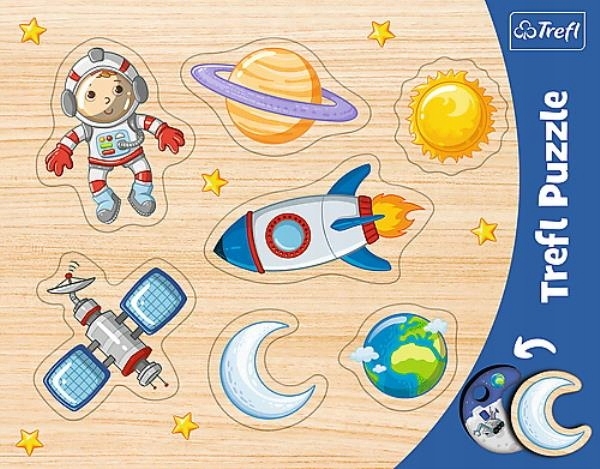 PUZZLE RAMKOWA UKŁADANKA KSZTAŁTOWA - KOSMOS +12M