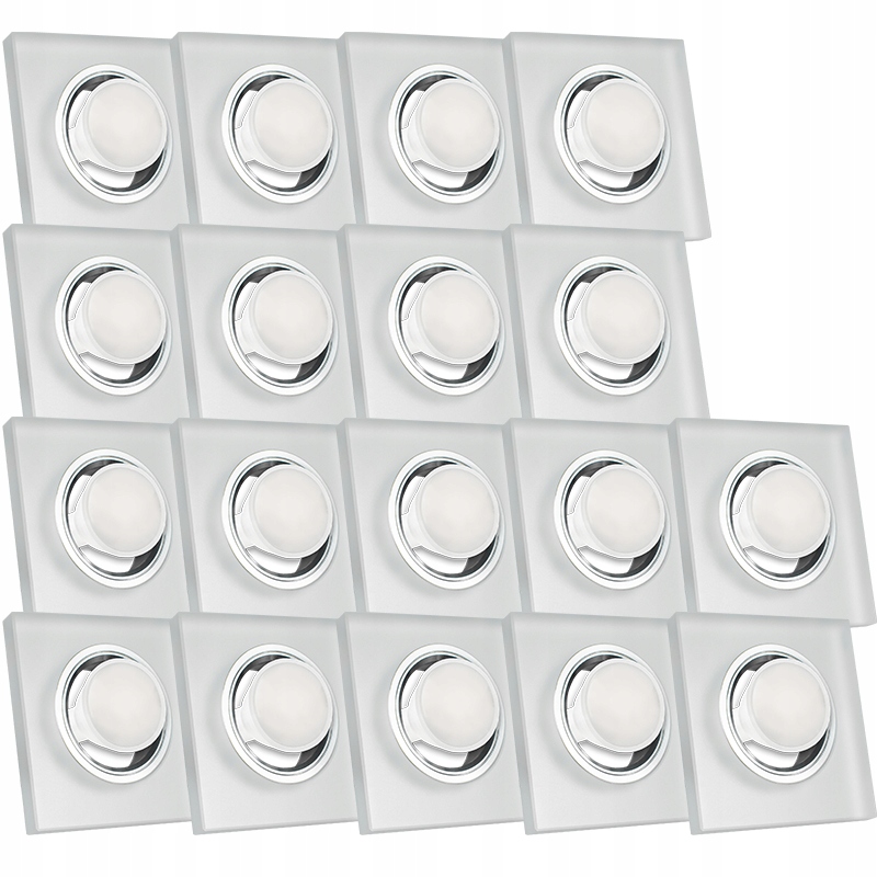 18X Skleněná Zapuštěná Lampička S Velmi Silným Sklo 5W Led Žárovka