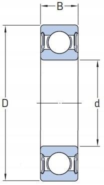 Łożysko 6206 2RS CODEX kulkowe Kod producenta 6206-2RS-CODEX