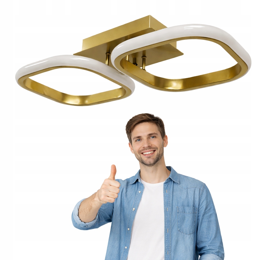 Stropní Svítidlo Stropní Svítidlo Lustr Zlatý Led Loft Neutrální Závěsná