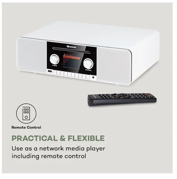 AUNA CONNECT CD MKII RADIO INTERNETOWE CD FM BT MP3 DAB+ SPOTIFY Zasilanie sieciowe