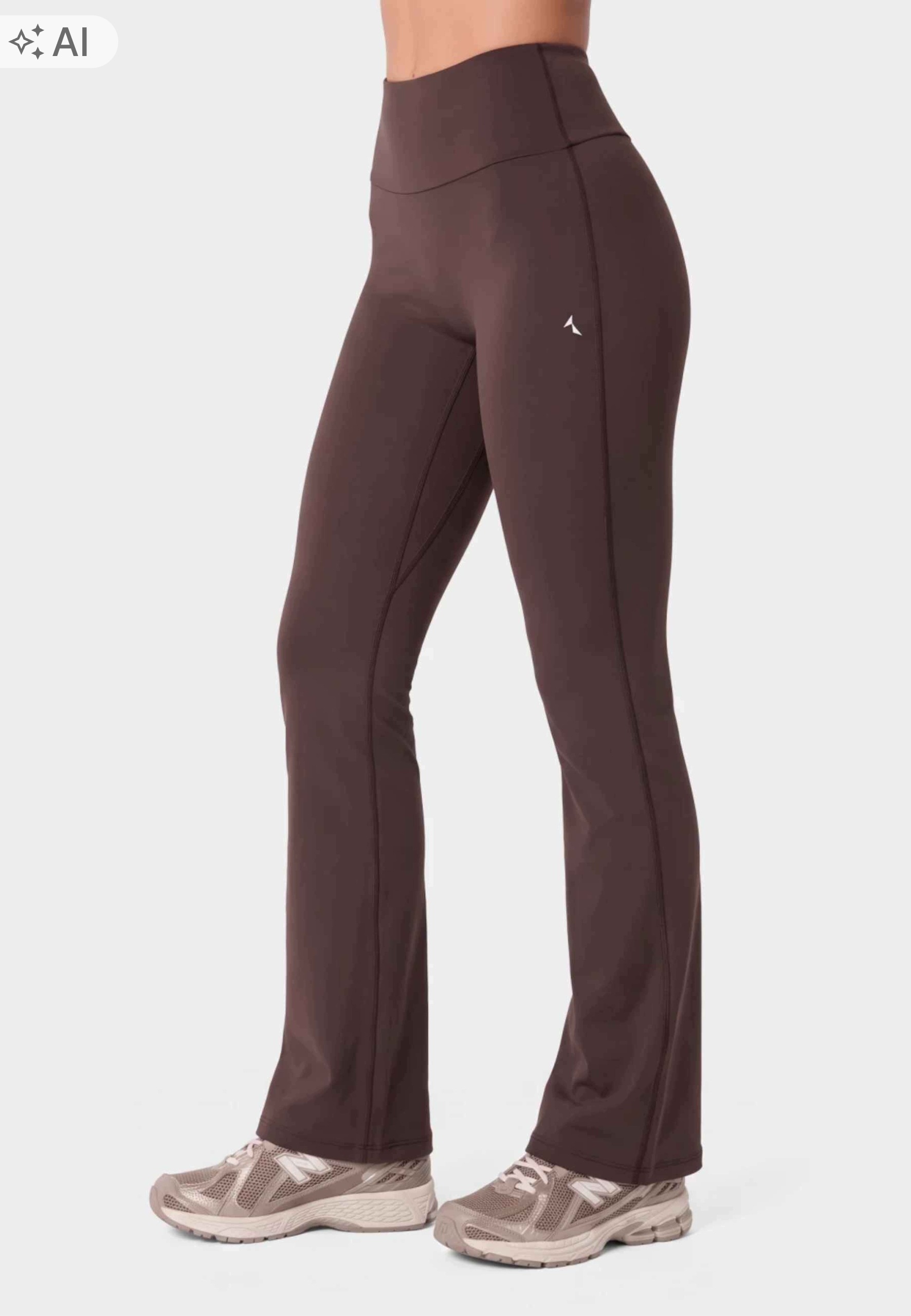 Legginsy damskie Carpatree Signature Flare wysoki stan moccha brown XL
