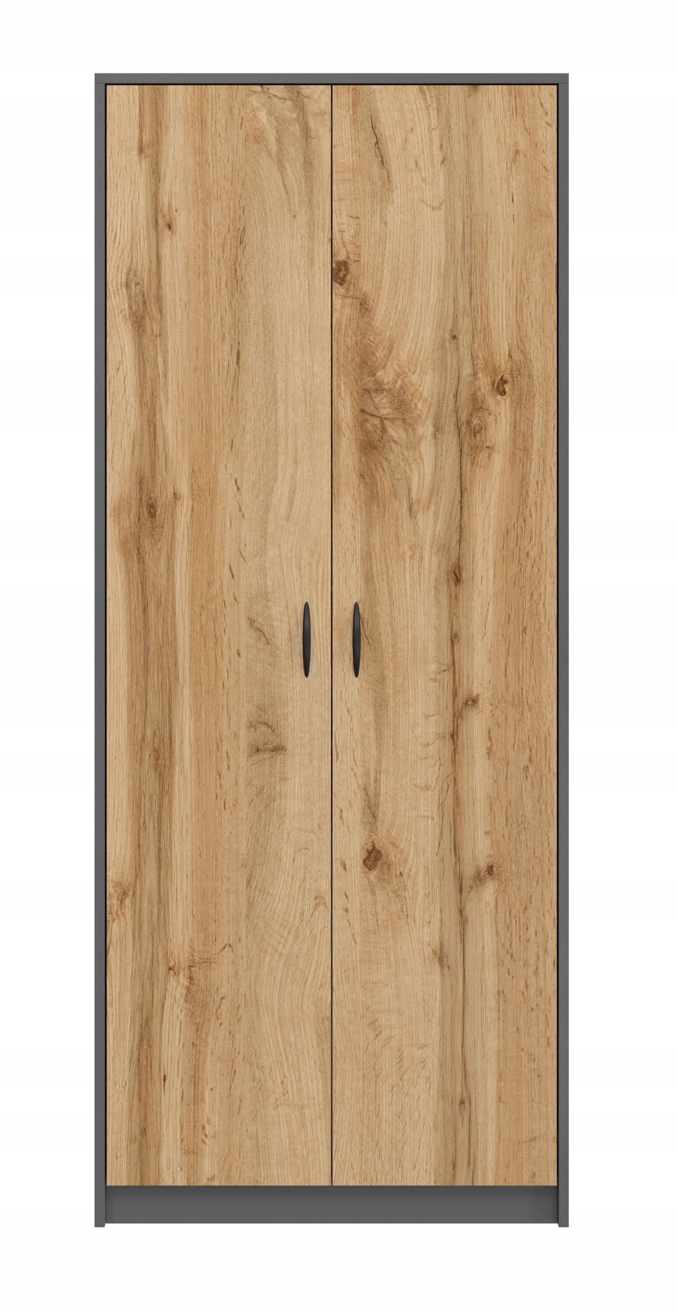 SZAFA REGAŁ PÓŁKI LOREN GRAFIT, DĄB WOTAN Głębokość mebla 35 cm