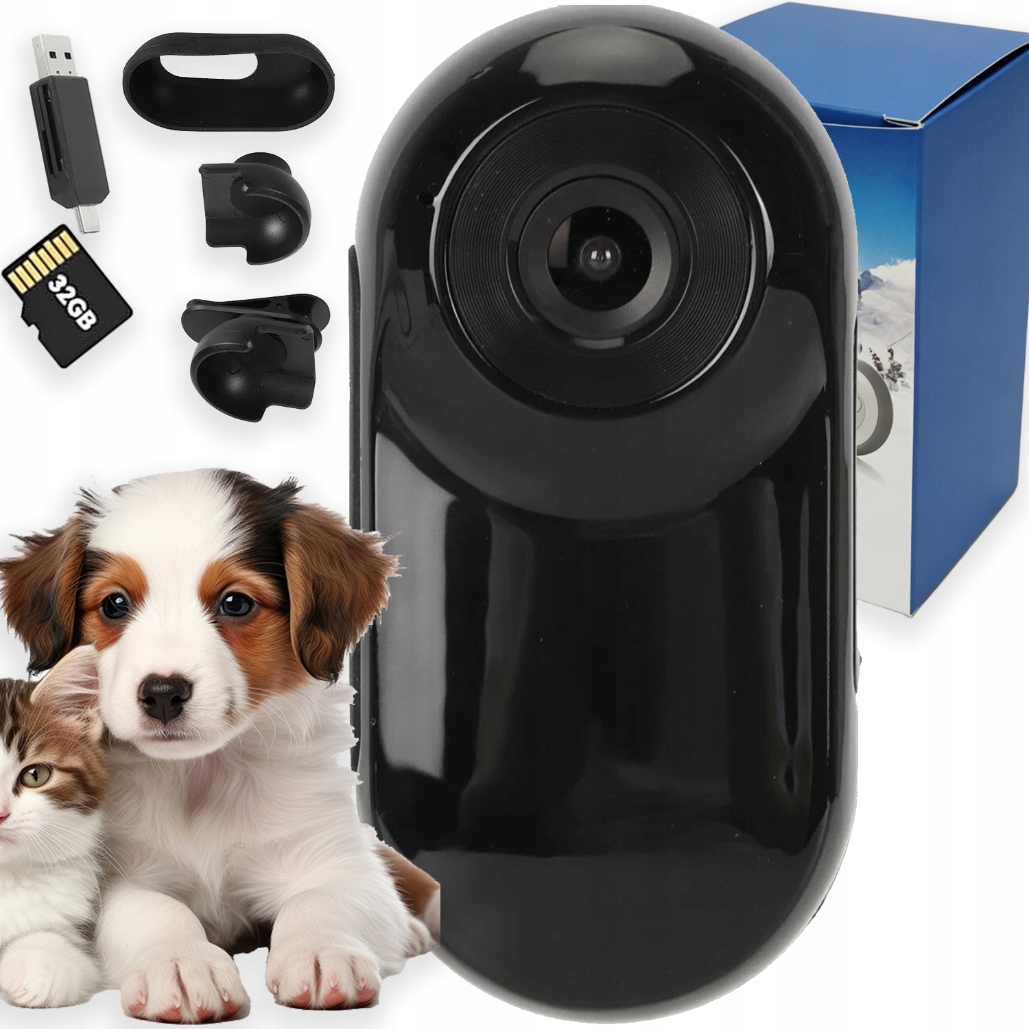 Sportovní Mini Kamera 1080P 5MP Obrazovka Pro Lyžování A Výlety