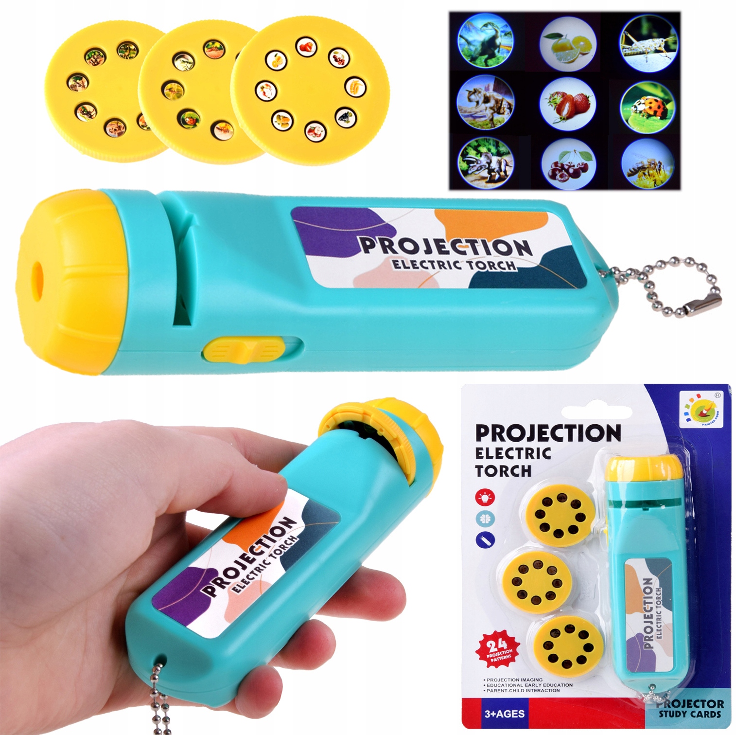 

Latarka Projektor 24 Slajdy Dla Dzieci Rzutnik 3w1