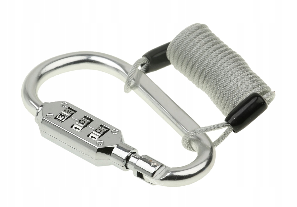 

Karabińczyk Alu Na Szyfr Z Linką Stalową 100 cm