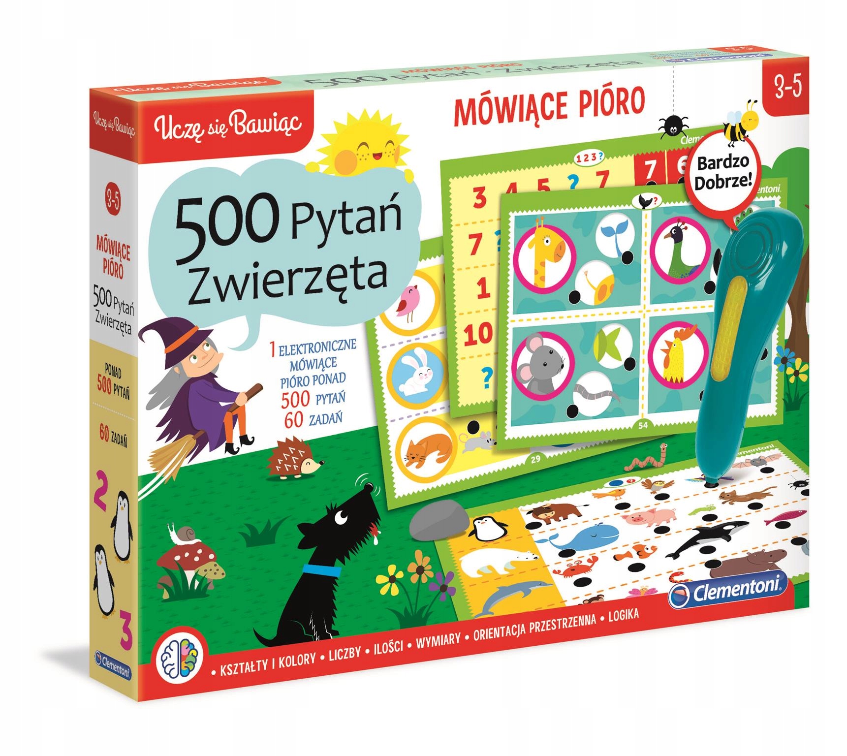 

Clementoni Mówiące Pióro Zwierzęta 500 Pytań 50649