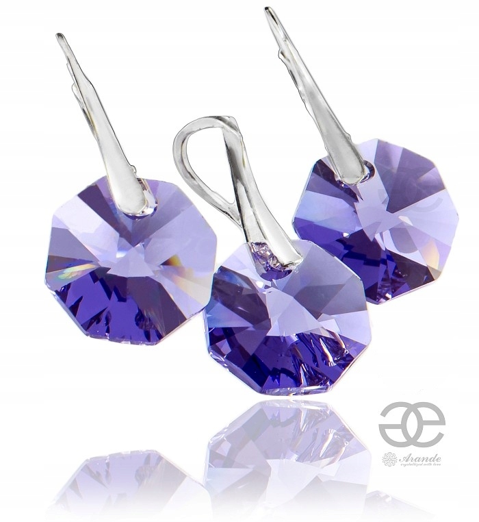 Krystaly Komplet Tanzanite Stříbro