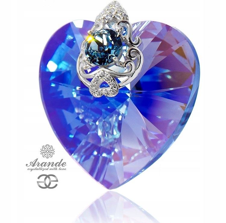 Křišťálový Přívěsek Aure Heart Stříbro Arande