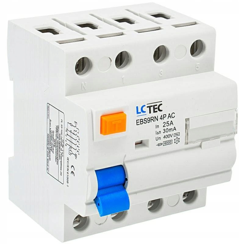 

Wyłącznik różnicowoprądowy LC Tec 4P 25A 30mA Ac