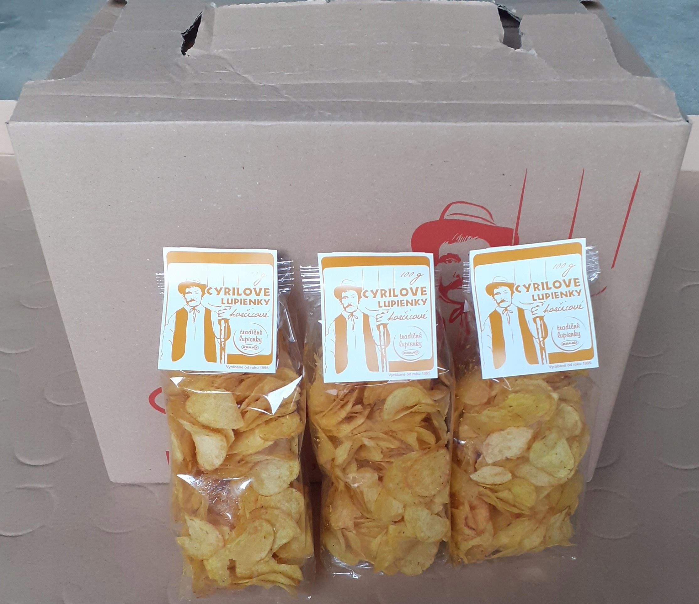 Cyrilovy Bramburky musztardowe czeskie chipsy Zestaw 20 x 100 g