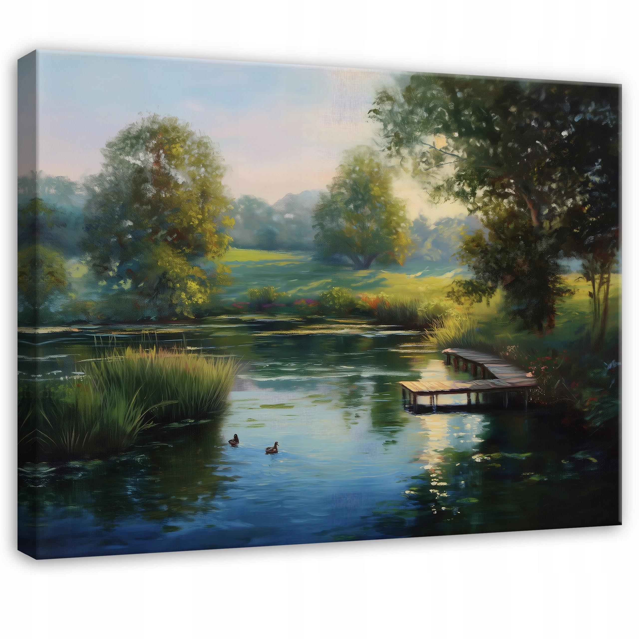 Obraz Jezero Les Zelená Příroda Do Předsíně Kanceláře Moderní 120x80