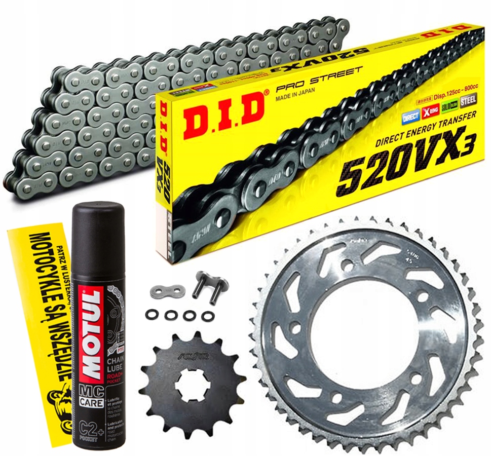 DID520VX3-112 SUNF3A2-15 - Приводной комплект did X-RING KAWASAKI Z750 04-12