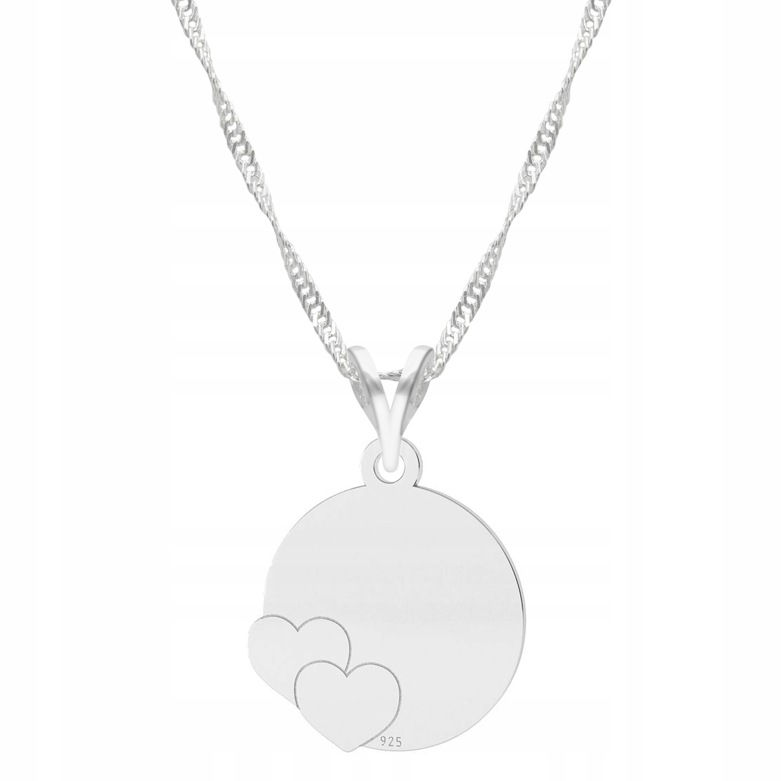 Stříbrný řetízek náhrdelník 925 Plech Srdíčka