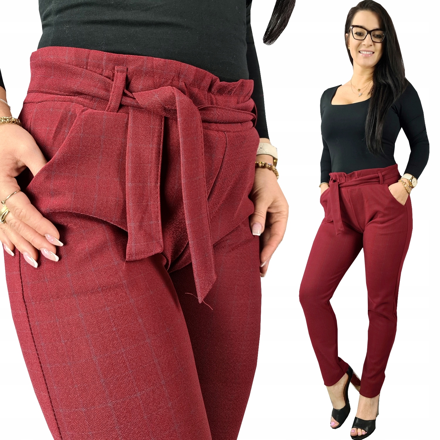 SPODNIE CYGARETKI leginsy CASUAL damskie - L/XL Fason cygaretki