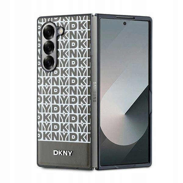 Pouzdro pro Samsung Z Fold6 Dkny Repeat Pattern Bottom Stripe hnědé
