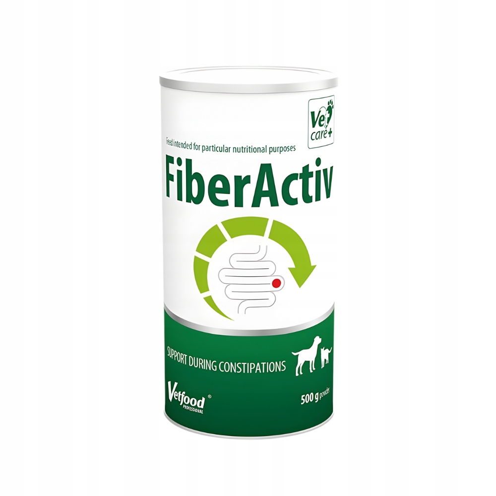 Fiberactiv 500g Przewód pokarmowy trawienie Pies, kot Vetfood