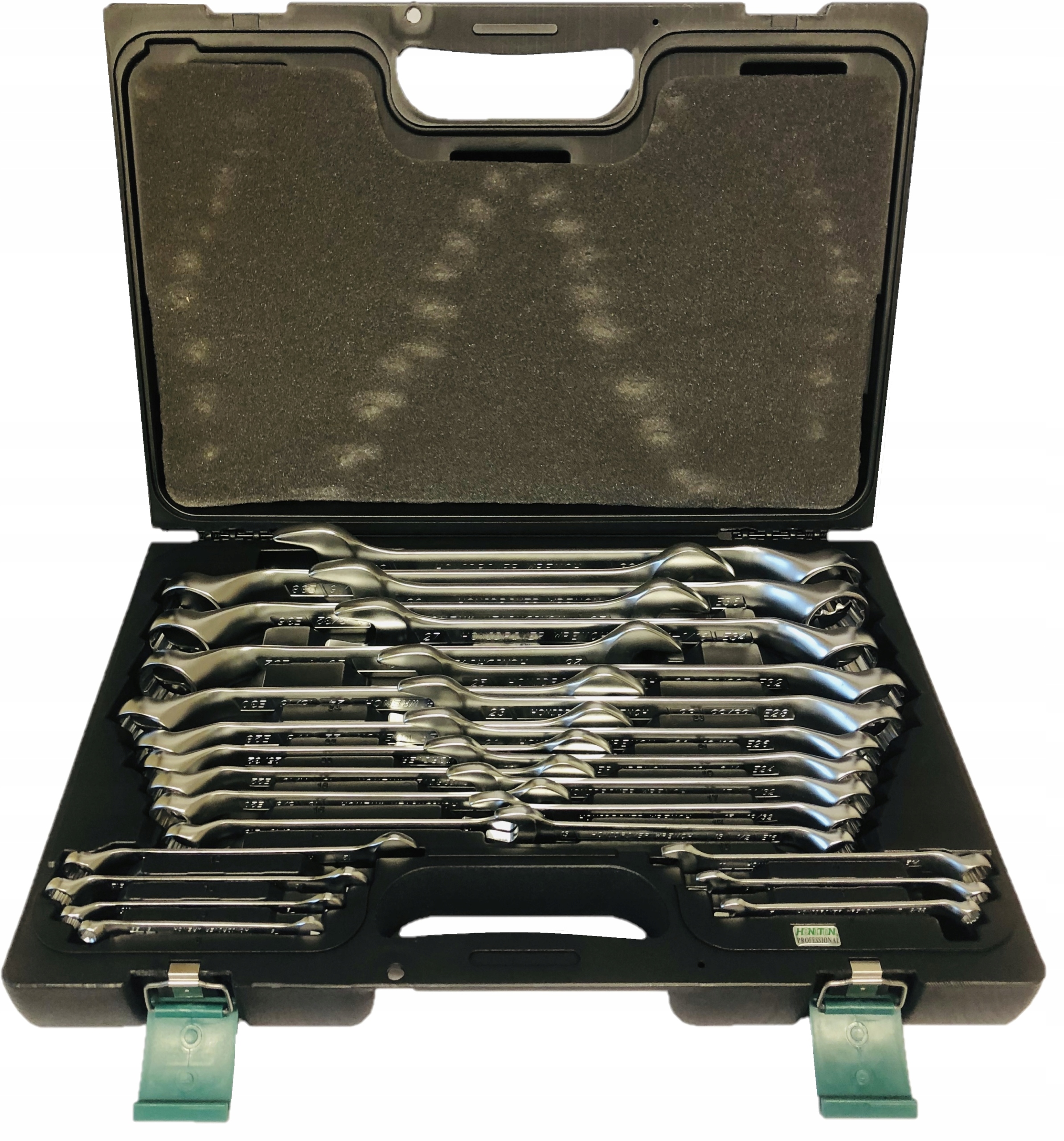 HONITON Klucze plasko oczkowe zestaw 6 32 Wygiete