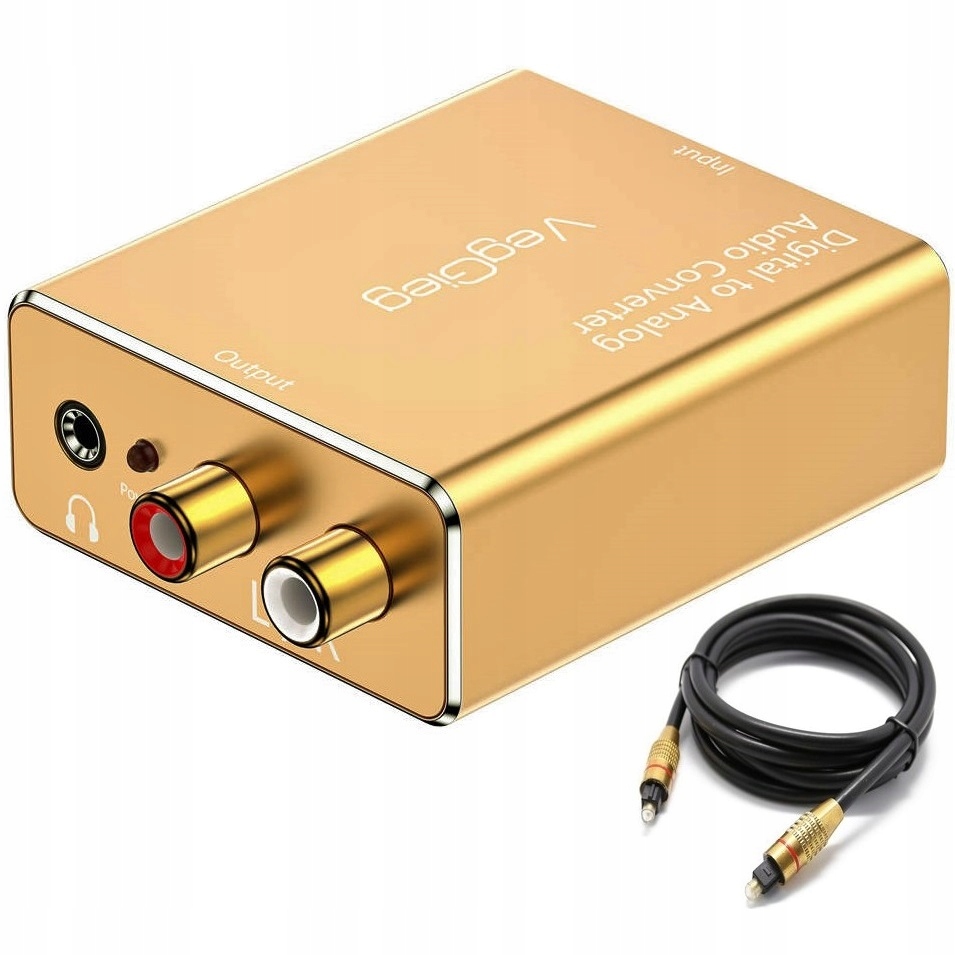 AMANKA Digital Audio Converter Optical Coaxial to Analog RCA L, R and 3.5mm  Jack Adapter with Toslink Cable : : Electronics