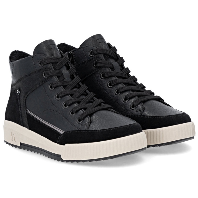 Tenisky boty dámské kotníkové boty Rieker W0171-00 Black černé Kůže VEL.38