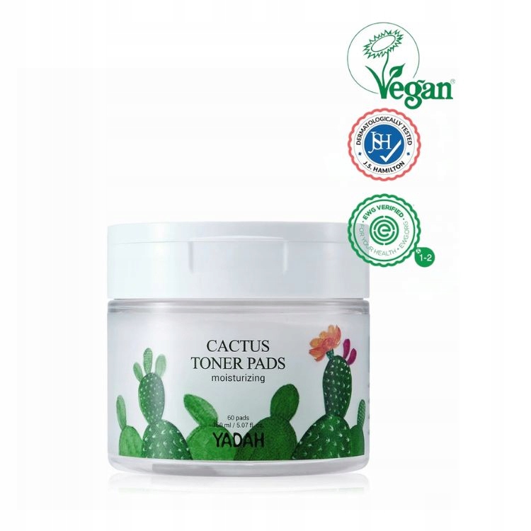 Yadah Cactus Toner Pads 60 kusů tónovacích a peelingových vloček