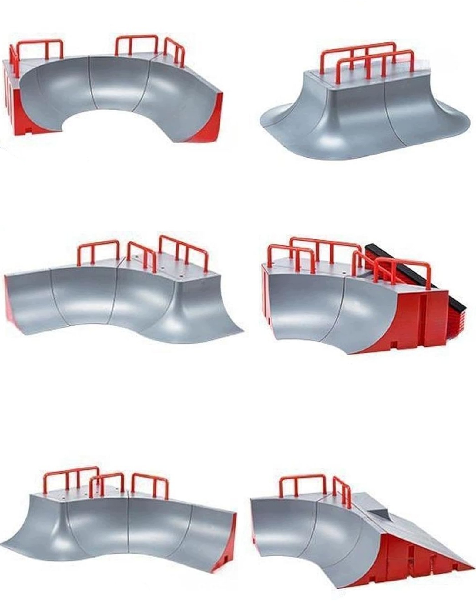 Modułowy skatepark 6w1 z fingerboardem i BMX RegMag