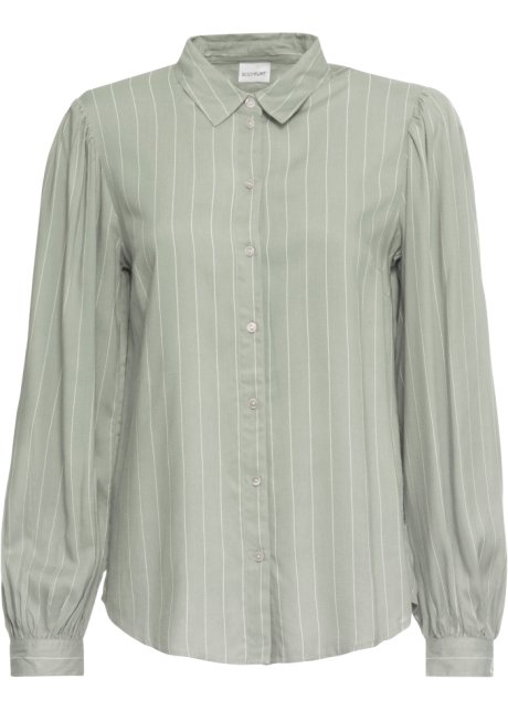 *B.P.C koszula pistacjowa w paski wiskoza 40 Rozmiar 40