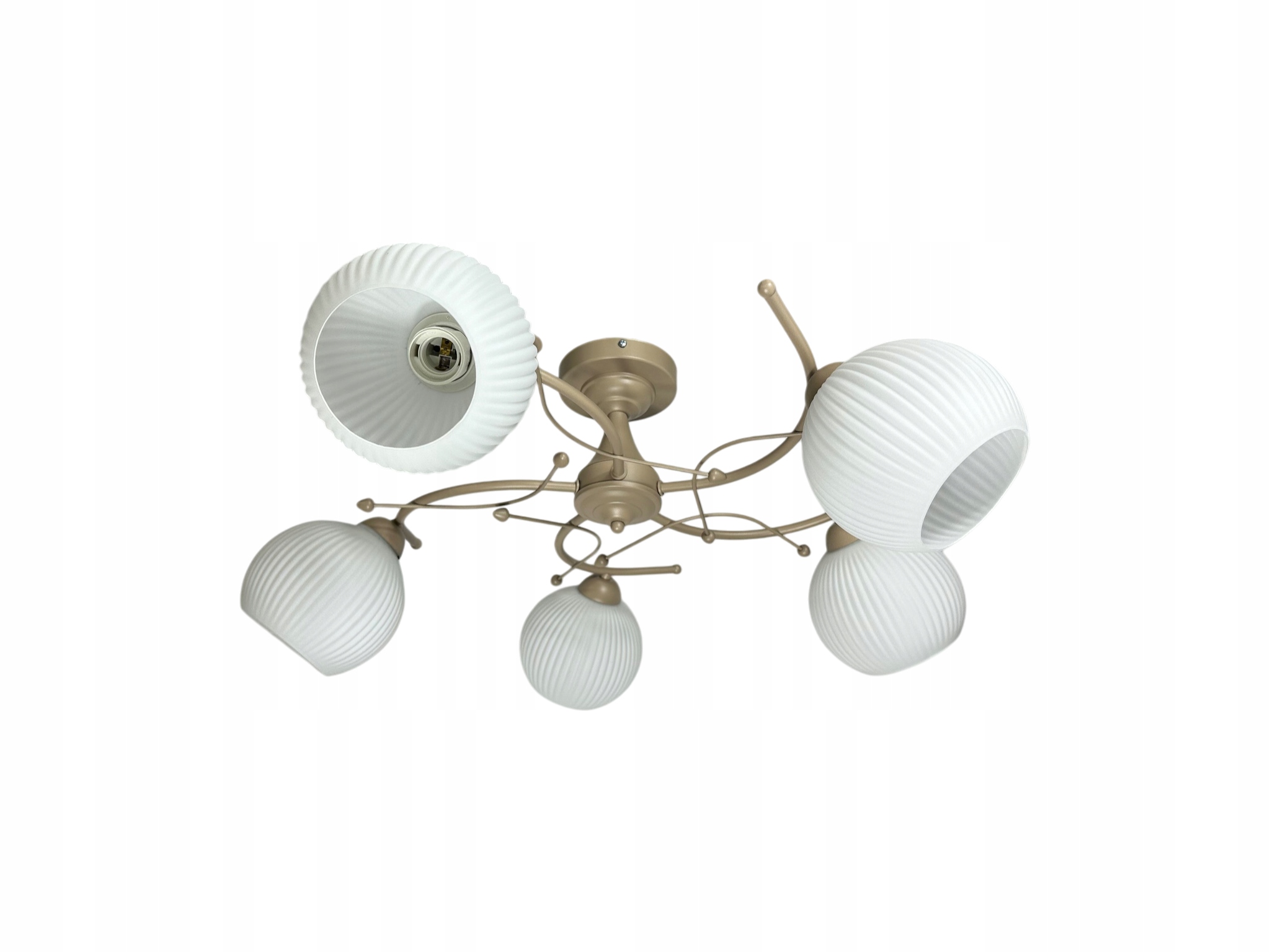 Euro-Lamp Stropná lampa Eliza 5 Kašmír Klosz biela pruhovaná Výrobca