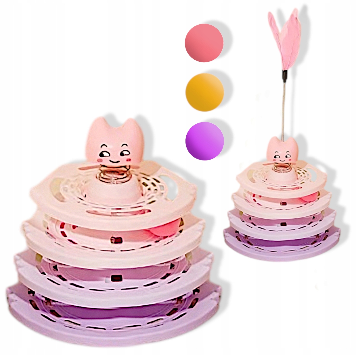 Hračka pro kočky růžovo-fialová